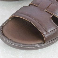 PRIVO By Inc5 CASUAL LEATHER SANDAL-BROWN 11 PRIVO By Inc5 CASUAL LEATHER SANDAL-BROWN