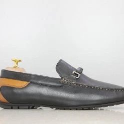 PRIVO By Inc5 MEN DRIVING CASUAL LEATHER SHOES-BLACK