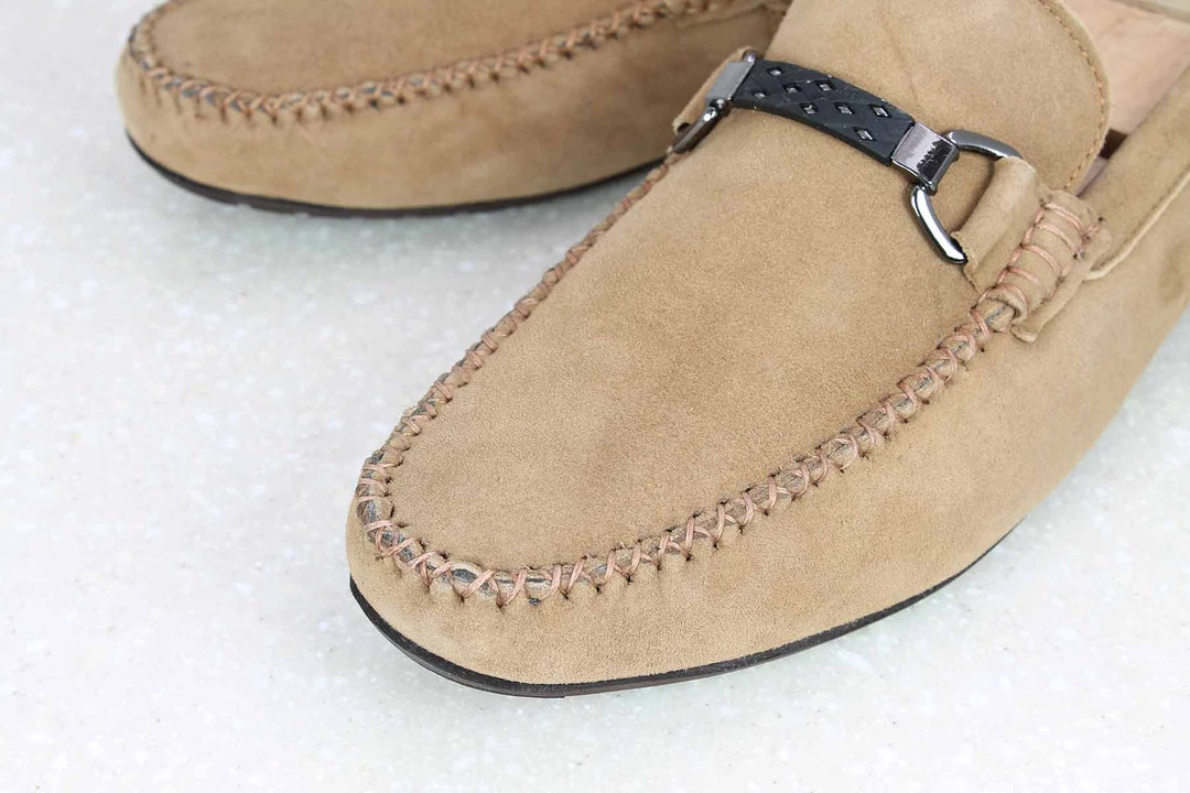 PRIVO By Inc5 MEN BUCKLE STRAP DRIVING SHOES-OLIVE 7 PRIVO By Inc5 MEN BUCKLE STRAP DRIVING SHOES-OLIVE