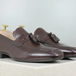 PRIVO By Inc5 MEN INTERLACE TASSEL SLIPON-DARK BROWN