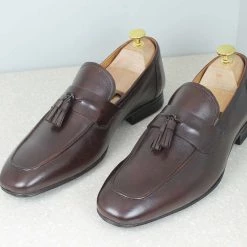 PRIVO By Inc5 MEN INTERLACE TASSEL SLIPON-DARK BROWN