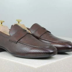 PRIVO By Inc5 MEN PERFORATED SLIPON - DARK BROWN