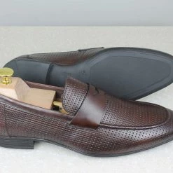 PRIVO By Inc5 MEN PERFORATED SLIPON - DARK BROWN