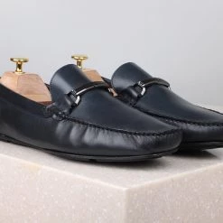 PRIVO By Inc5 DRIVING CASUAL LEATHER SHOES-NAVY