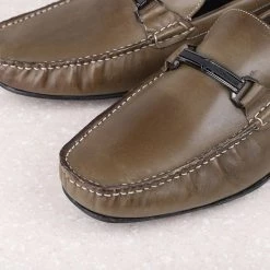 PRIVO By Inc5 MEN DRIVING CASUAL LEATHER SHOES-OLIVE