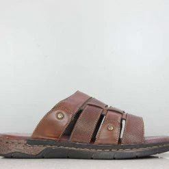PRIVO By Inc5 MEN'S TAN LEATHER STROLLERS SLIPPERS
