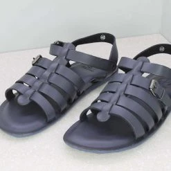 PRIVO By Inc5 LEATHER SANDAL-BLUE MEN 9 PRIVO By Inc5 LEATHER SANDAL-BLUE MEN