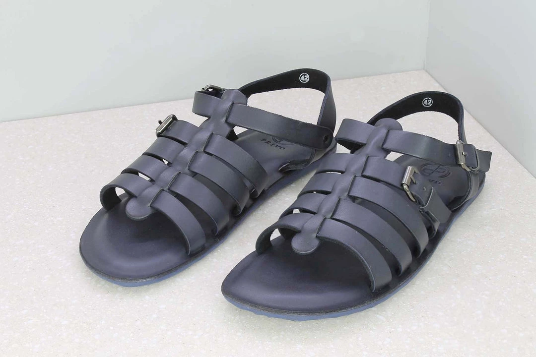 PRIVO By Inc5 LEATHER SANDAL-BLUE MEN 5 PRIVO By Inc5 LEATHER SANDAL-BLUE MEN