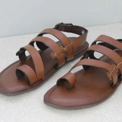 PRIVO By Inc5 LEATHER SANDAL-BROWN MEN