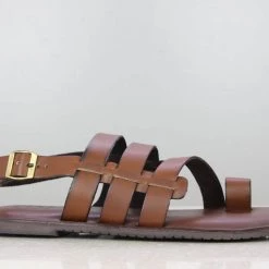 PRIVO By Inc5 LEATHER SANDAL-BROWN MEN