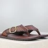 PRIVO By Inc5 FRONT BUCKLE THONG -BROWN MEN
