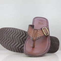 PRIVO By Inc5 FRONT BUCKLE THONG -BROWN MEN