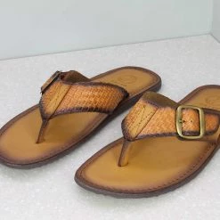 PRIVO By Inc5 FRONT BUCKLE THONG -TAN MEN