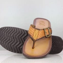 PRIVO By Inc5 FRONT BUCKLE THONG -TAN MEN