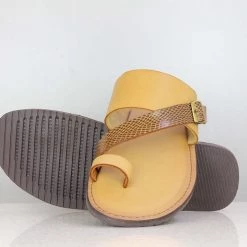 PRIVO By Inc5 MEN FRONT BUCKLE THONG -TAN