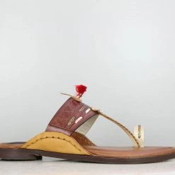 PRIVO By Inc5 MEN TOE THONG -BROWN/TAN