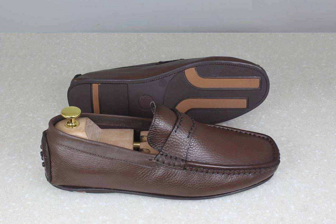 PRIVO By Inc5 MEN STRAP DRIVING SHOES - BROWN 7 PRIVO By Inc5 MEN STRAP DRIVING SHOES - BROWN