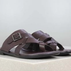 PRIVO By Inc5 MEN FRONT BUCKLE THONG -CHERRY