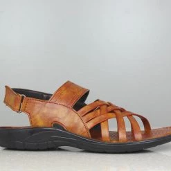 PRIVO By Inc5 MEN TRI-BAND VELCRO SANDAL-TAN