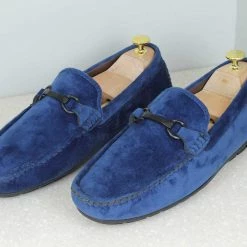 PRIVO By Inc5 MEN SUEDE DRIVING SHOES -BLUE