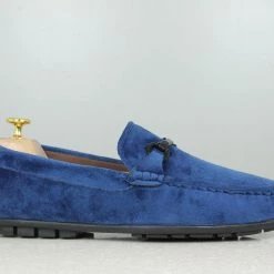 PRIVO By Inc5 MEN SUEDE DRIVING SHOES -BLUE
