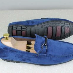 PRIVO By Inc5 MEN SUEDE DRIVING SHOES -BLUE