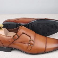 PRIVO By Inc5 MONK SHOES-TAN