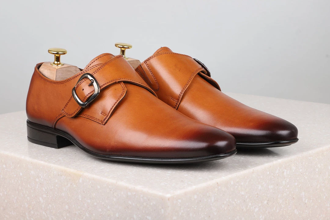 PRIVO By Inc5 MONK SHOES-TAN MEN 3 PRIVO By Inc5 MONK SHOES-TAN MEN