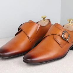 PRIVO By Inc5 MONK SHOES-TAN MEN 9 PRIVO By Inc5 MONK SHOES-TAN MEN