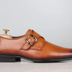 PRIVO By Inc5 MONK SHOES-TAN MEN 10 PRIVO By Inc5 MONK SHOES-TAN MEN