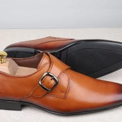 PRIVO By Inc5 MONK SHOES-TAN MEN 11 PRIVO By Inc5 MONK SHOES-TAN MEN