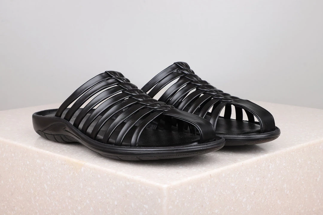 PRIVO By Inc5 MEN CASUAL SLIPPERS-BLACK 3 PRIVO By Inc5 MEN CASUAL SLIPPERS-BLACK