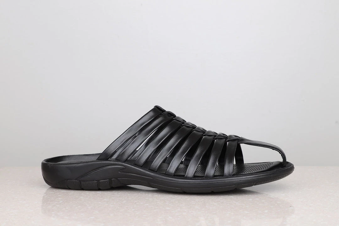 PRIVO By Inc5 MEN CASUAL SLIPPERS-BLACK 6 PRIVO By Inc5 MEN CASUAL SLIPPERS-BLACK