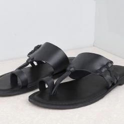 PRIVO By Inc5 CASUAL SLIPPERS-BLACK MEN