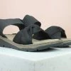 Inc.5 SUEDE COMFORT SANDAL - BLACK SALE