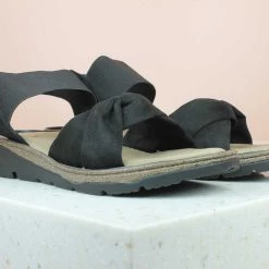 Inc.5 SUEDE COMFORT SANDAL - BLACK SALE