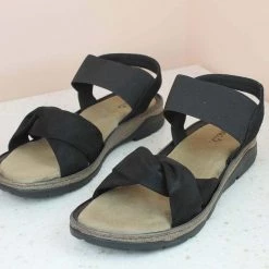 Inc.5 SUEDE COMFORT SANDAL - BLACK SALE