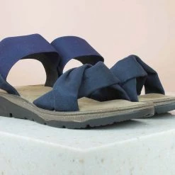 Inc.5 SUEDE COMFORT SANDAL - BLUE SALE