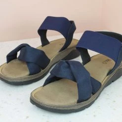 Inc.5 SUEDE COMFORT SANDAL - BLUE SALE