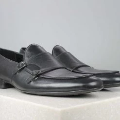 ATESBER By Inc5 DOUBLE BUCKLE MONK SHOE - BLACK MEN