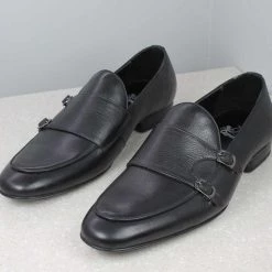 ATESBER By Inc5 DOUBLE BUCKLE MONK SHOE - BLACK MEN