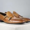 ATESBER By Inc5 DOUBLE BUCKLE MONK SHOE - TAN MEN