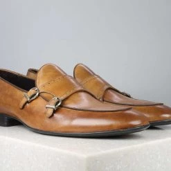 ATESBER By Inc5 DOUBLE BUCKLE MONK SHOE - TAN MEN