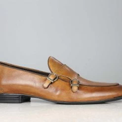 ATESBER By Inc5 DOUBLE BUCKLE MONK SHOE - TAN MEN