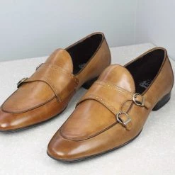 ATESBER By Inc5 DOUBLE BUCKLE MONK SHOE - TAN MEN