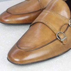 ATESBER By Inc5 DOUBLE BUCKLE MONK SHOE - TAN MEN