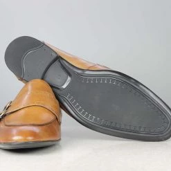 ATESBER By Inc5 DOUBLE BUCKLE MONK SHOE - TAN MEN