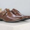 ATESBER By Inc5 MEN FORMAL MONK SHOE-BROWN