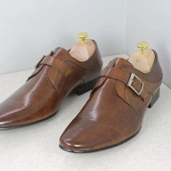 ATESBER By Inc5 MEN FORMAL MONK SHOE-BROWN