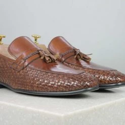 ATESBER By Inc5 MEN FORMAL SLIPPON SHOES-BROWN